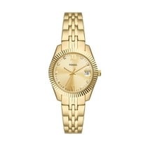 Fossil Women's Scarlette Three-Hand Date, Gold-Tone Stainless Steel Watch