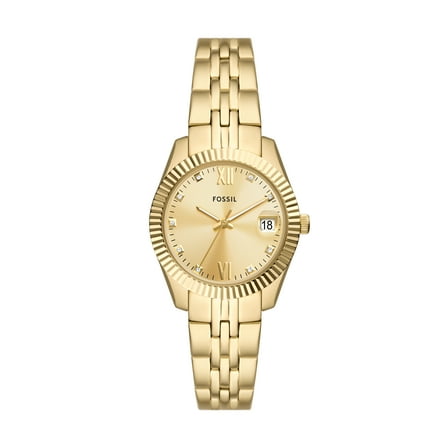 Fossil Women's Scarlette Three-Hand Date, Gold-Tone Stainless Steel Watch