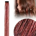 thumbnail image 2 of Guirlande de Cheveux, Accessoires pour Filles, Guirlande à Clipser, Guirlande à Clipser Colorée Pailletée Accessoires 20 Pouces Extensions Y Kit pour Femmes Filles Enfants, 2 of 9