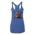 thumbnail image 2 of Wild Bobby, Colorful Rainbow Tiger Animal Lover Tri-Blend Racerback Tank Top, Vintage Royal, Medium, 2 of 3