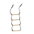 thumbnail image 3 of Colaxi Boat Rope Ladder Outdoor Ladder Reinforced with Hooks High Strength Climbing Rope Ladder Heavy Duty for Sailboat Pontoon Boat 4 Step, 3 of 8
