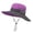 Purple, variant on Women Sun Hats, Women's Ponytail Bucket Hat Outdoor UV Protection Foldable Summer Mesh Wide Brim Beach Fishing Hat with Ponytail Hole