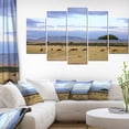 thumbnail image 1 of Wildebeest Herd in Masai Mara - Oversized African Landscape Canvas Art, 1 of 3