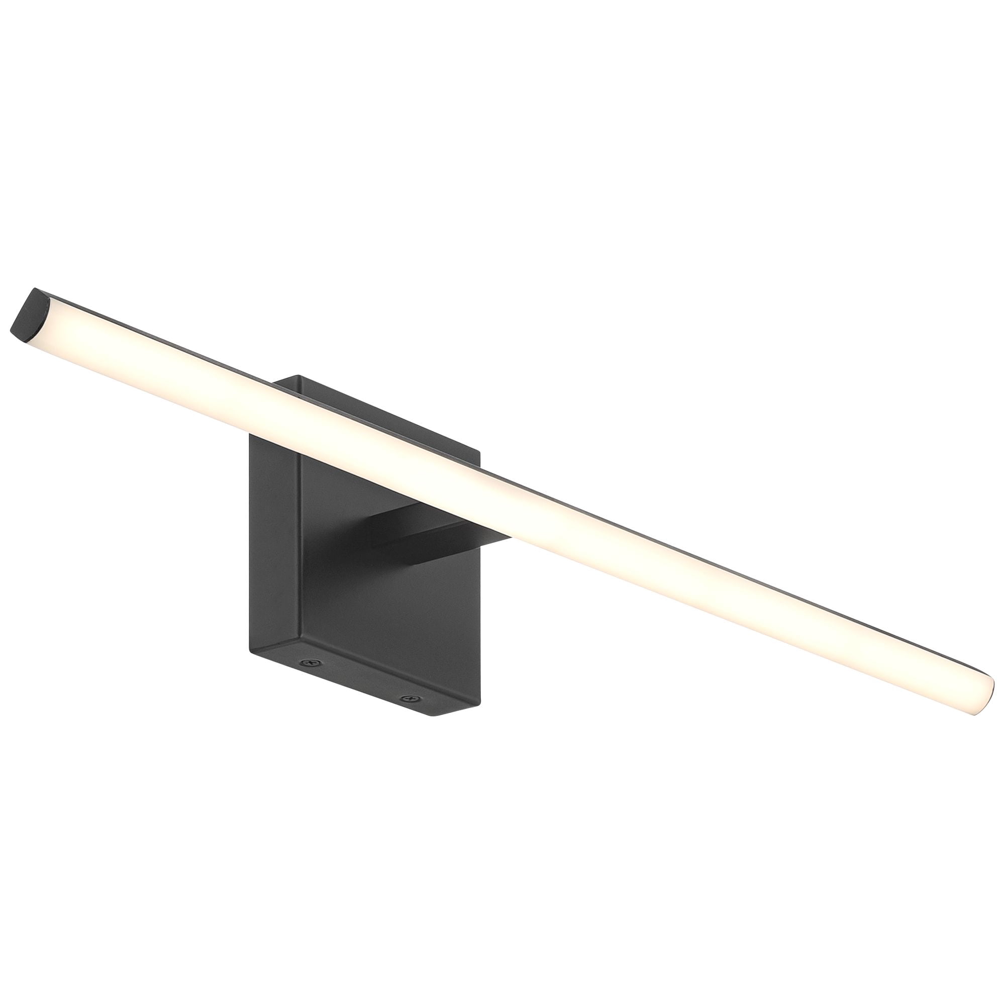 Possini Euro Design Lula 24" High Modern Bathroom Vanity Wall Lamp Light Fixture Mount Over The Sink Mirror LED Hardwired Black