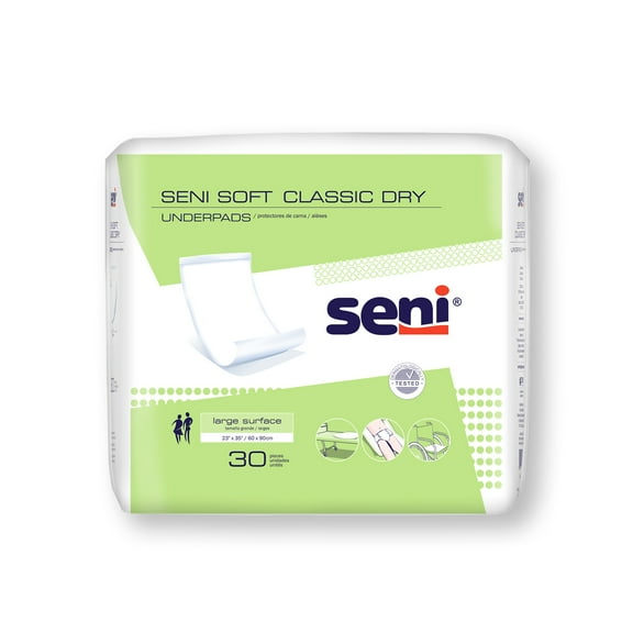 Seni Soft Classic Dry Disposable Underpad Cellulose Pulp 23X35" S-0330-UC1 120 pads