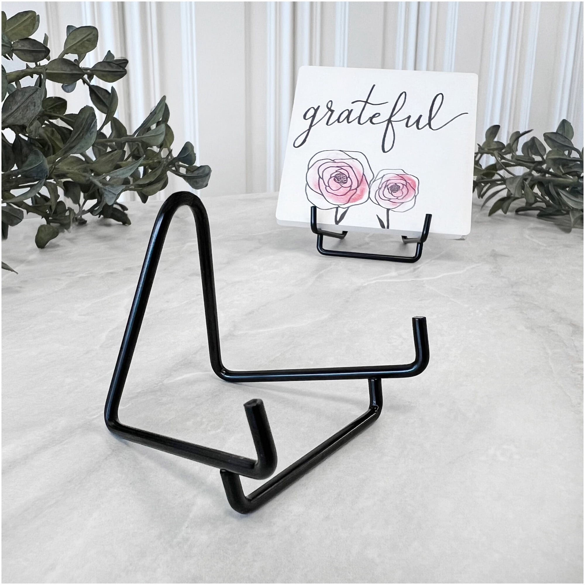 Bard's Black Wire Easel Stand, 2" H x 2.5" W x 2.5" D, Pack of 6