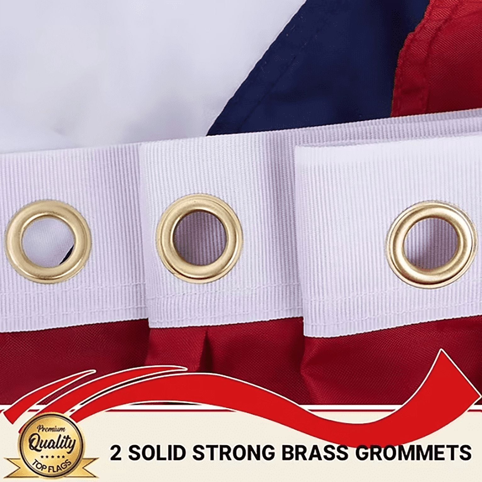 FLAGWIN Bunting Flags Outdoor 2x4 Ft American Flag Buntings for Outside Embroidered Stars Patriotic Banner Decorations
