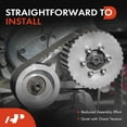 thumbnail image 3 of A-Premium Belt Tensioner Assembly with Pulley Compatible with Chevrolet S10 Pickup 1998-2003 Isuzu Hombre 1998-2000 GMC Sonoma 1998-2003 L4 2.2L, 3 of 8