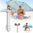 thumbnail image 3 of Naxoaeo Umbrella Sand Anchor - Heavy Duty Beach Umbrellas for Sand Base w/Ground Anchor Screw Beach Umbrella Anchor for Tent, Parasol, Sun Shelter, Sun Protection, Shade (White), 3 of 9