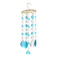 thumbnail image 1 of Colgante de cristal azul para decoración del hogar, accesorios, carillón de viento de cristal para el hogar, jardín, Patio, decoración colgante, adorno, campanas de viento, 1 of 5