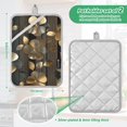 thumbnail image 6 of Yayeee Pot Holders Kitchen Heat Resistant with Pocket 7"x9.8" Cotton Oven Cooking Hot Pads, Floral Lines, 6 of 7