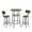A:Rustic Brown, variant on UHOMEPRO 3-Piece Dining Room Bar Table Set for 2, Modern Bar Table and Chairs Set Industrial Counter Height Pub Table with 2 Wood Stools and Metal Frame, Rustic Brown