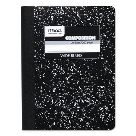 UPC: 0043100099109 | Mead Composition Book  Wide Ruled  100 Sheets  Black Marble (72936)