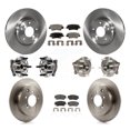 thumbnail image 1 of Transit Auto Front Rear Hub Bearings Assembly Disc Brake Rotors and Semi-Metallic Pads Kit (10Pc) for Car Hyundai Tucson Kia Sportage - Left Right Side (Driver Passenger) KBB-115719, 1 of 11
