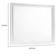 thumbnail image 4 of Wall Mirror with Rectangular Molded Wooden Frame, White, 4 of 5