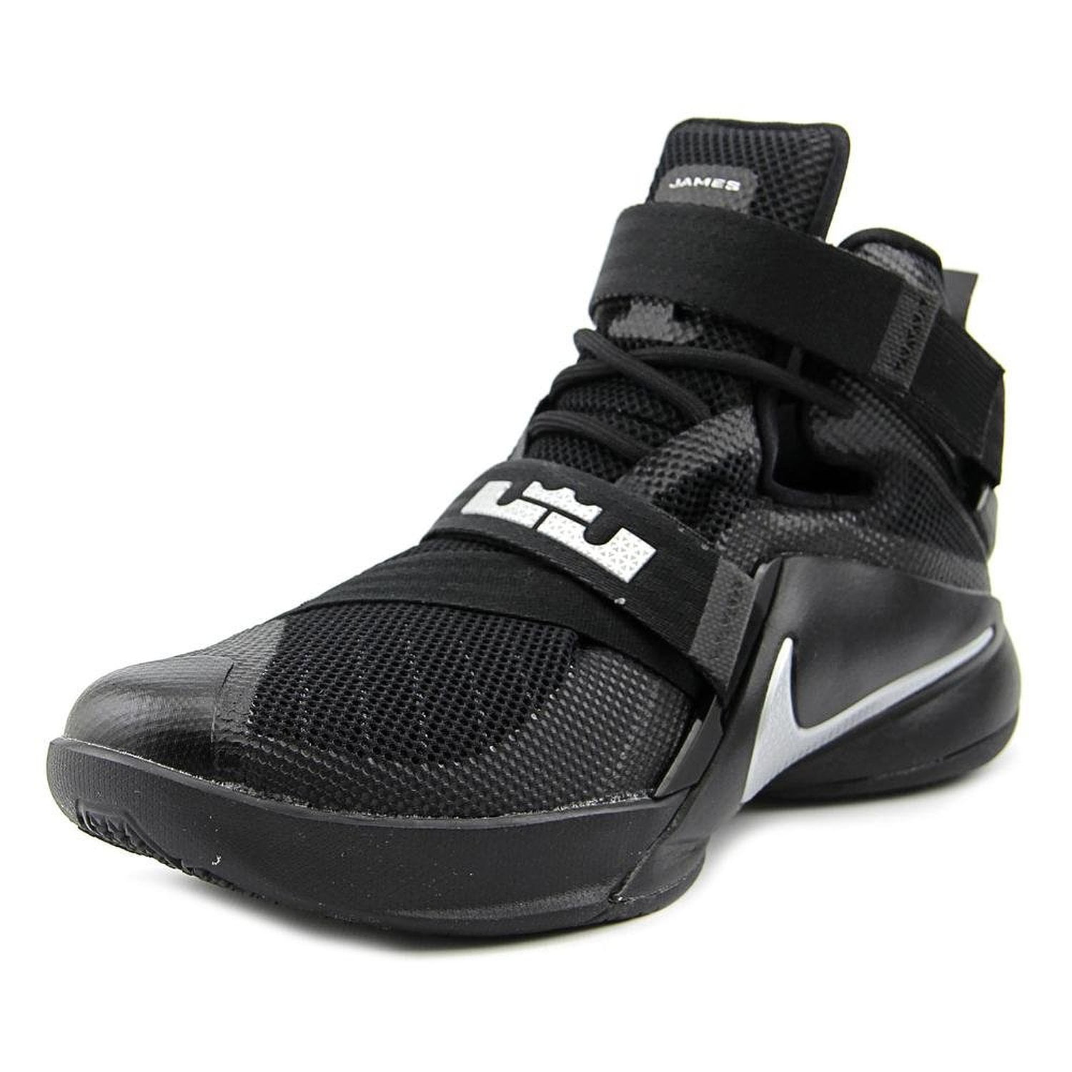 Río Paraná feo archivo Nike Lebron Soldier IX Mens Basketball Shoes Black/Silver - Walmart.com