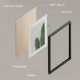thumbnail image 4 of PixonSign Framed Wall Art, Green Cactus Snake Plant Posters, Set of 4 Collage Desert Landscape Prints Wall Decor, Nature Wilderness Artwork Wall Décor for Living Room, Bedroom - 12"x16" Black, 4 of 5