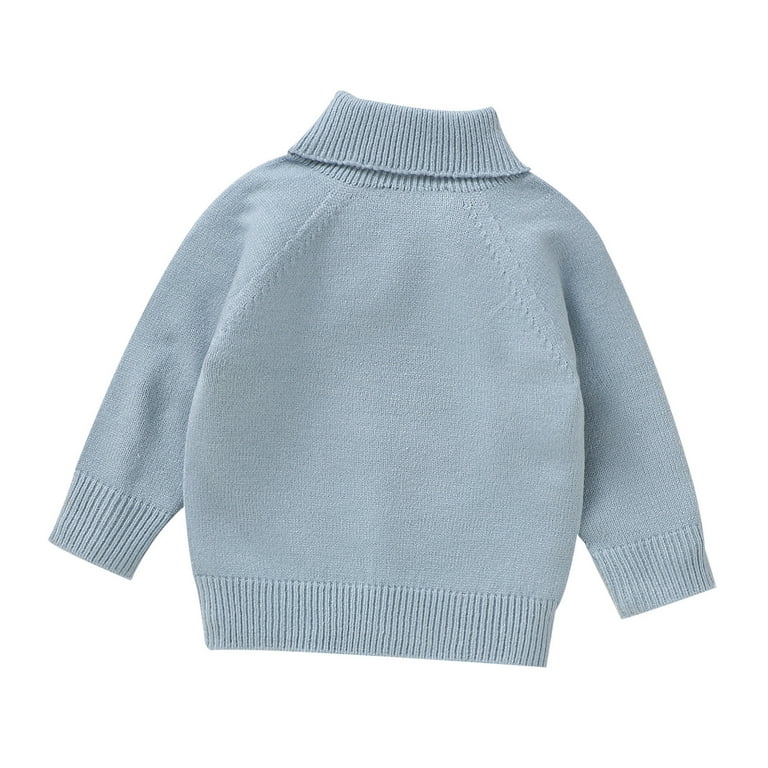 Baby Boys Girls Sweaters Knit Cable Turtleneck Soft Warm Toddler High Collar Children s Sweater Walmart