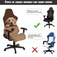 thumbnail image 6 of SCRAWLGOD Labrador Retriever Paw Print Brown Pattern Gaming Chair Slipcover with Armrest Cover, Stretch Desk Chair Covers Removable Computer Reclining Chair Slipcovers Washable Furniture Protector, 6 of 7