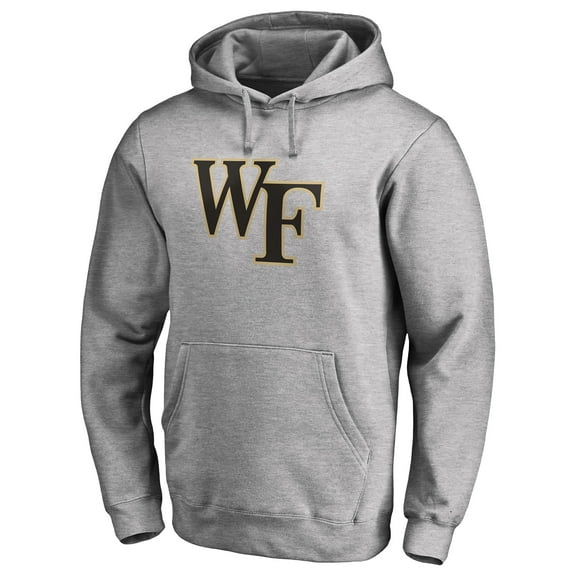 Men's Ash Wake Forest Demon Deacons Primary Team Logo Pullover Hoodie