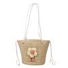 Bolso bandolera para mujer, bandolera de paja transpirable, Bolso con cordón, viaje de compras