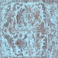 thumbnail image 1 of Ahgly Company Indoor Square Persian Light Blue Bohemian Area Rugs, 5' Square, 1 of 4