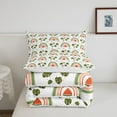 thumbnail image 5 of Boho Rainbow Comforter Set Queen Size Cute Watermelon Bedding Set 3Pcs Bedroom, Cartoon Palm Leaves Bed Comforter Set Tropical Botanical Duvet Insert,2 Pillowcases, 5 of 6