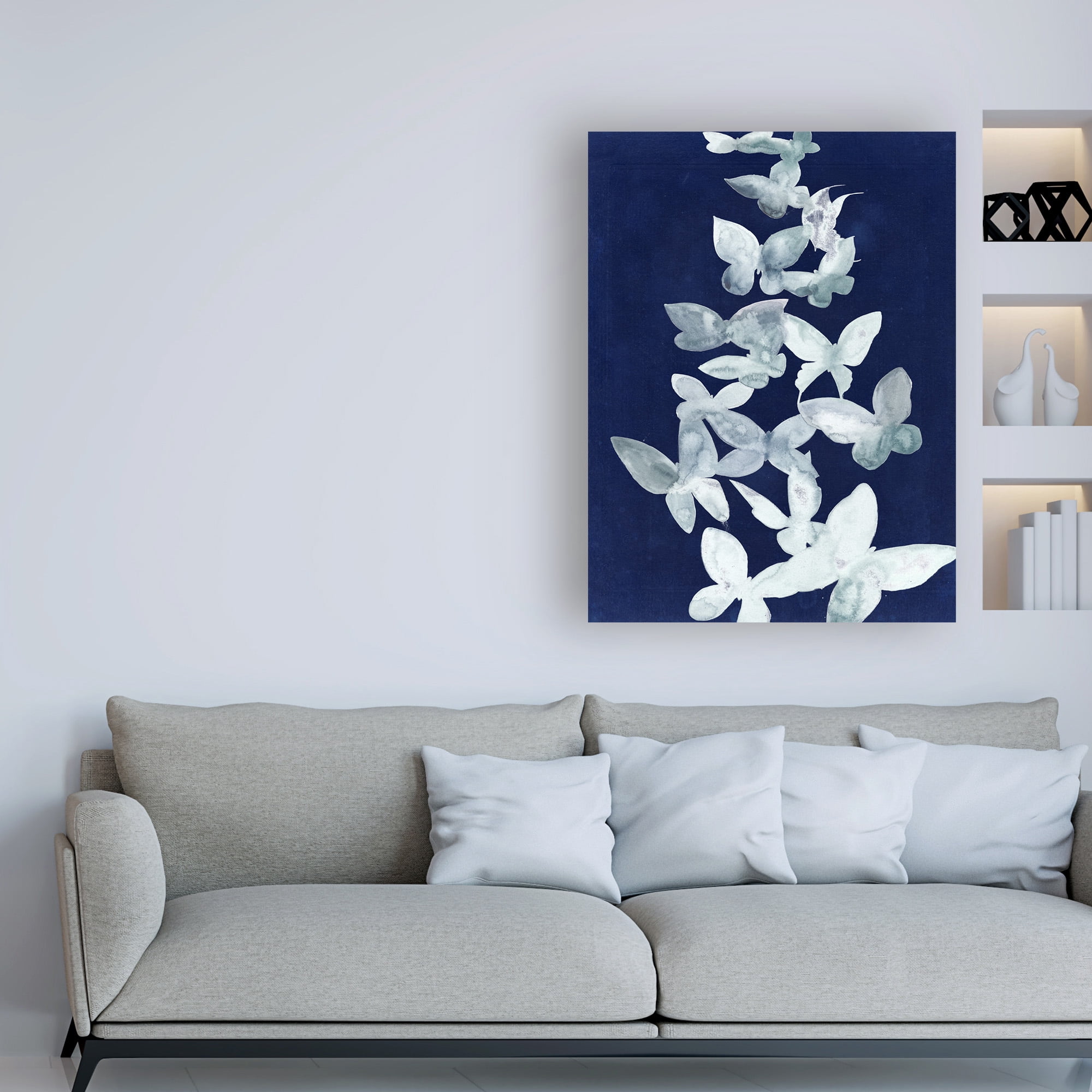 Trademark Fine Art 'Indigo Butterfly Falls I' Canvas Art by Grace Popp