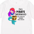 thumbnail image 4 of Inktastic I'm a Pirate Mermaid-like a Regular Mermaid, Only Cooler Boys or Girls Long Sleeve Toddler T-Shirt, 4 of 5