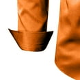 thumbnail image 6 of VSSSJ Men's Button Down Shirt Vintage Solid Color Long Sleeve Lapel Collar Casual Shirt Comfortable Regular Fit Business Shirt Top‌s Orange XXXXL, 6 of 9