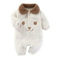 thumbnail image 2 of GYRATEDREAM Newborn Baby Snowsuit Fleece Warm One Piece Romper Jumpsuit Winter Warm Coat for Infant Girls Boys, 3-6M, 2 of 9