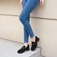 thumbnail image 5 of Ecetana Womens Loafers Shoes Platform Chunky Penny Loafer Lug Sole Comfortable Slip On Work Office Business Casual Dress Shoes, 5 of 5
