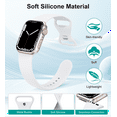 thumbnail image 3 of Tighesen Silicone Band Compatible with Apple Watch Band Ultra 2/Ultra Series 9/8/7/6/5/4/3/2/1 SE Women Men, 3 of 7