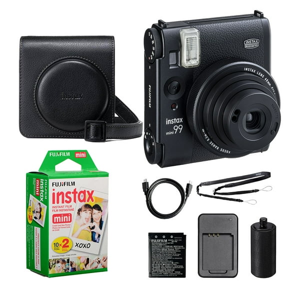 Fujifilm Instax Mini 99 Instant Film Camera (Black)   Case   Instax Mini Instant Film (20 Sheets)