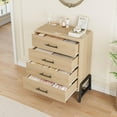 thumbnail image 5 of Senfot 4 Dresser for Bedroom, 38.6" Tall Dresser, Tall Drawer with Storage Freestanding, Wooden Closet Storage Chest for Living Room, Bedroom, Entryway, Natural Oak, 5 of 7