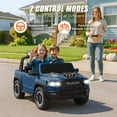thumbnail image 3 of Ram 24V Ride on Car 2 Seater, Ram 1500 RHO Battery Powered Electric Car with Remote Control, Powered Ride on Toy with 4 Wheelers for Kids Toddlers 3-8 Boys Girls, Bluetooth & Trunk, Blue, 3 of 8