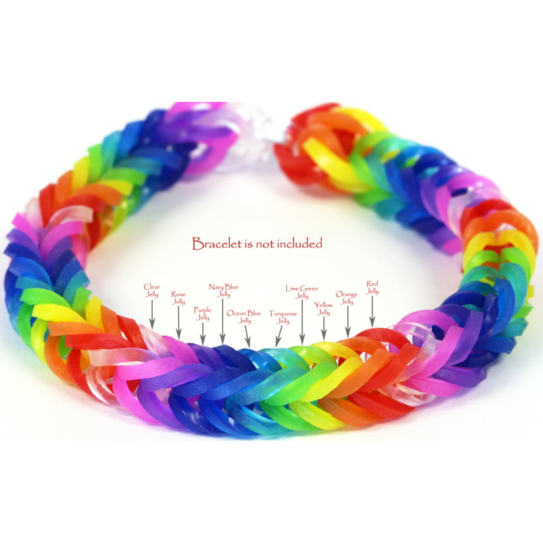 Genuine Rainbow Loom Rubber Band Quadfish Bracelet, Custom-Made w