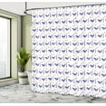 thumbnail image 4 of Ambesonne Nautical Blue Shower Curtain, Whale and Lighthouse, 69"Wx84"L, Violet Blue Ceil Blue, 4 of 4