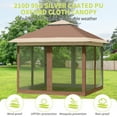 thumbnail image 7 of Mescukay 12x12ft Instant Pop Up Gazebos, Waterproof Canopy Tent with Mosquito Netting, Outdoor Canopy Shelter with Wheeled & Carry Bag, for Patio, Garden, Backyard, Party, Camping, 7 of 7