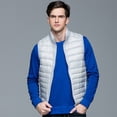 thumbnail image 3 of Chaleco de plumón ligero de otoño e invierno, chaleco de hombre, chaqueta de plumón ligera, chaleco ajustado con cuello alto de talla grande, 3 of 6