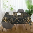 thumbnail image 6 of BZSMCE Square Tablecloth Elegant Black and Gold Pattern Pattern Tableclothes, 6 of 9