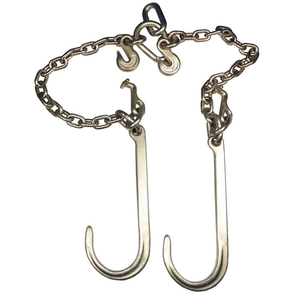 V type tow chain j hook 3/8” grab hook cable tractor car wrecker truck