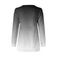 thumbnail image 4 of LEBONYARD Women's Fashion Round Neck Gradient Color Printing Blouse Casual Long Sleeve Loose Fit Pullover Sweatshirts, 4 of 5