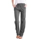 thumbnail image 3 of Pantalones de lino de algodón para mujer Pantalones casuales de cintura elástica pantalones de pierna recta 2024 con cordón sueltos y cómodos pantalones palazzo con bolsillos, 3 of 5