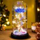 thumbnail image 4 of La cubierta de cristal florece la lámpara LED artificial con pilas de la luz LED de Rose para las mujeres, 4 of 6