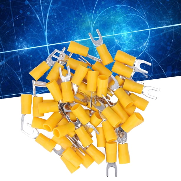 Terminales de Horquilla, Cobre 50pcs 48a Unector de conector de cable Tipo u para Proyectos Eléctricos