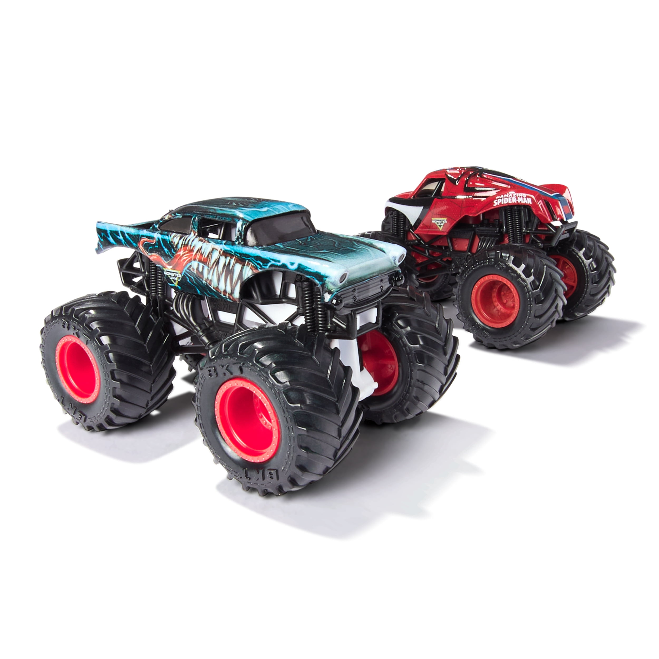 Monster Jam, Marvel Official Venom vs. The Amazing Spider-Man Die-Cast Monster Trucks, 1:64 Scale, Kids Toys for Boys and Girls Ages 3 and up