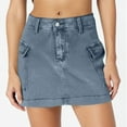thumbnail image 5 of Delliss Denim Skirts For Woman Stretch Wrap Hip Woman Denim Skirts Dark Blue S, 5 of 7