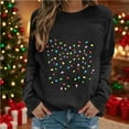 thumbnail image 2 of successthop Christmas Womens Sweatshirt Bow FLeece Oversized Crewneck Long Sleeve Sweater Casual Clothes Print Tops S, 2 of 4