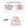 thumbnail image 6 of Waterfall Valances for Windows, Red Orange Coastal Kitchen Sheer Valance Curtains, Summer Beach Starfish Coral Nautical Rustic Rod Pocket Swag Valances for Living Room Bedroom, 47.2"x38.5", 2 Panel, 6 of 8